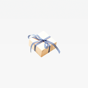 Blue White Ribbon Box
