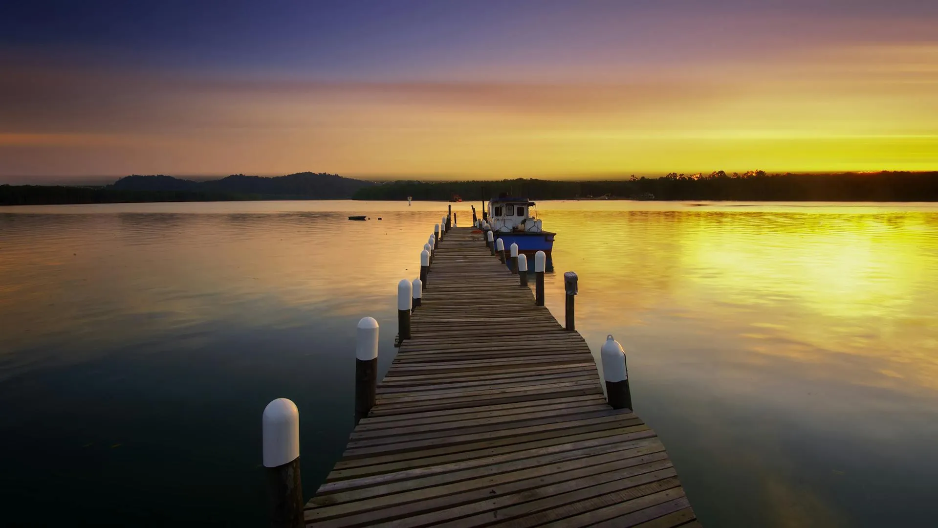 Misty lake