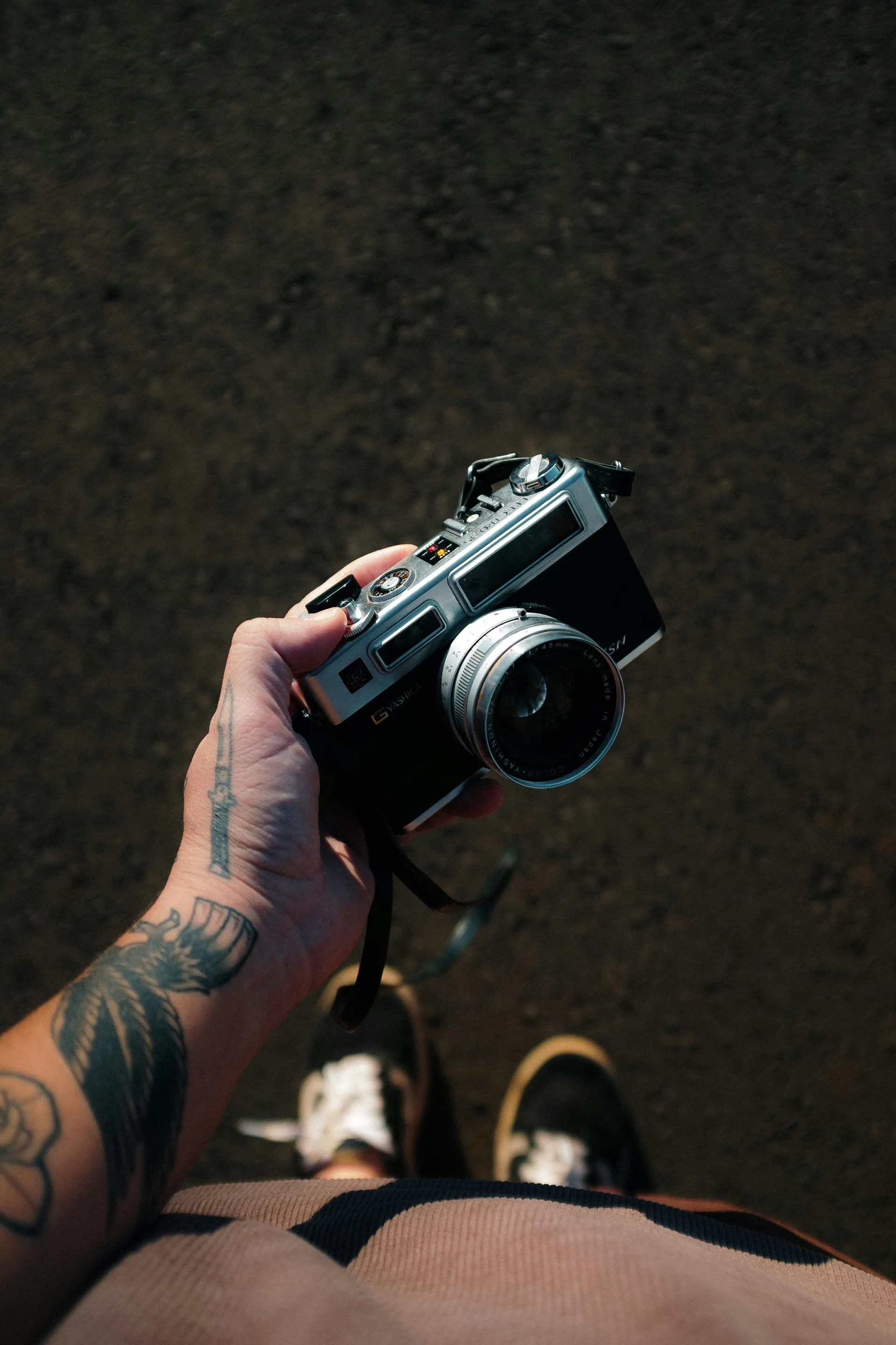 Photographer holding a camera