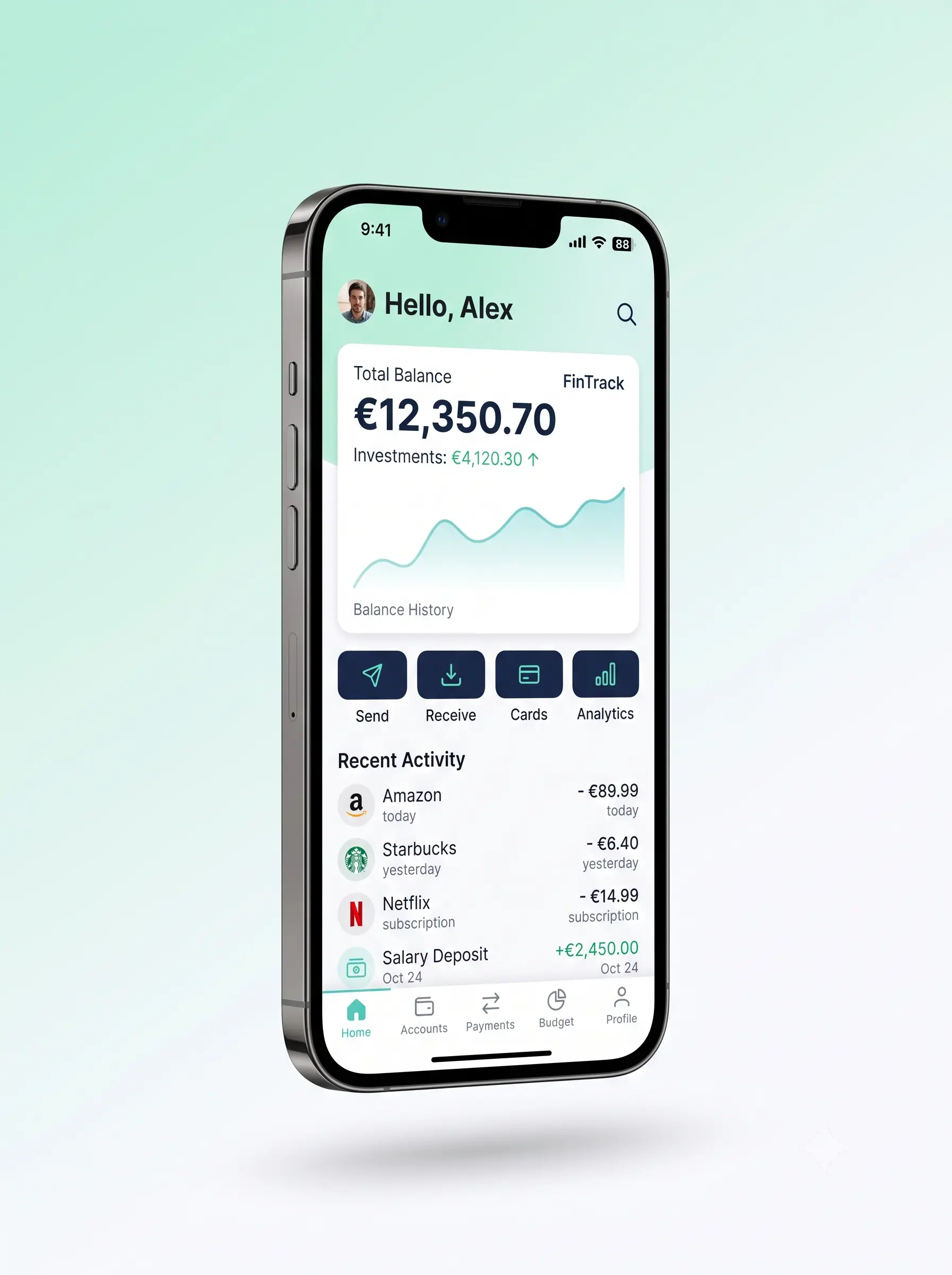 FinTrack — Personal Finance App