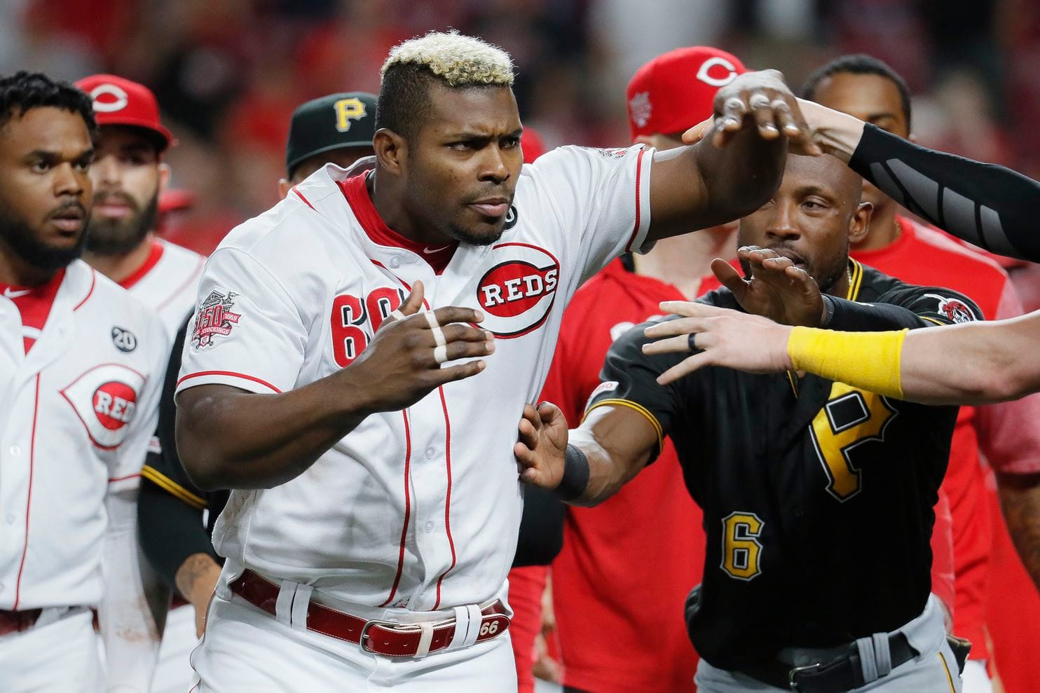 Yasiel Puig, traded to Indians, gets in a brawl in the final game with Reds
