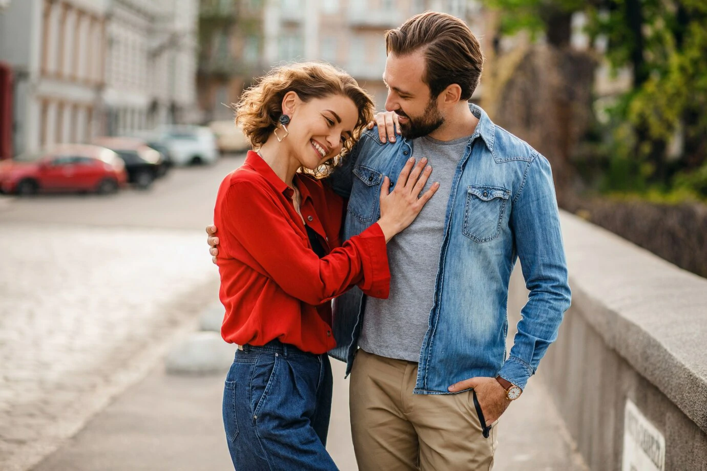 Stylish couple in love