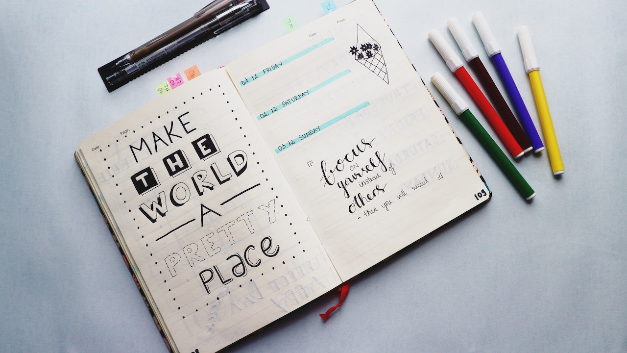 Inspirational Quotes Written On A Planner