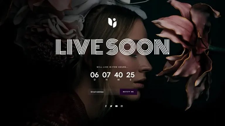 Coming Soon Maintenance Mode Template 2