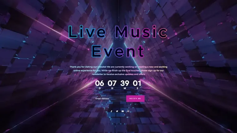 Coming Soon Maintenance Mode Template 6