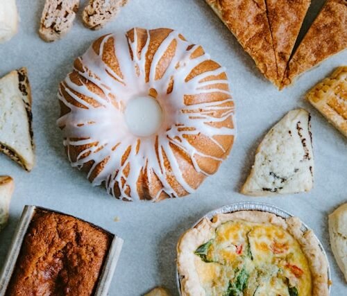 An assortment of baked goods.