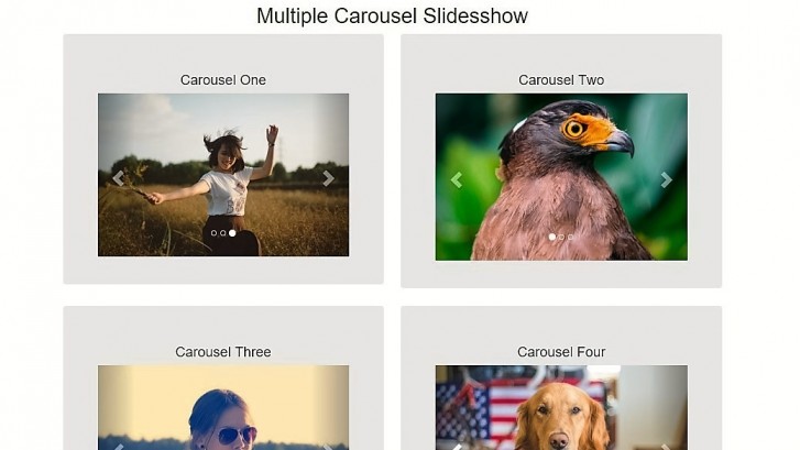 Multiple Bootstrap Carousel Slideshow