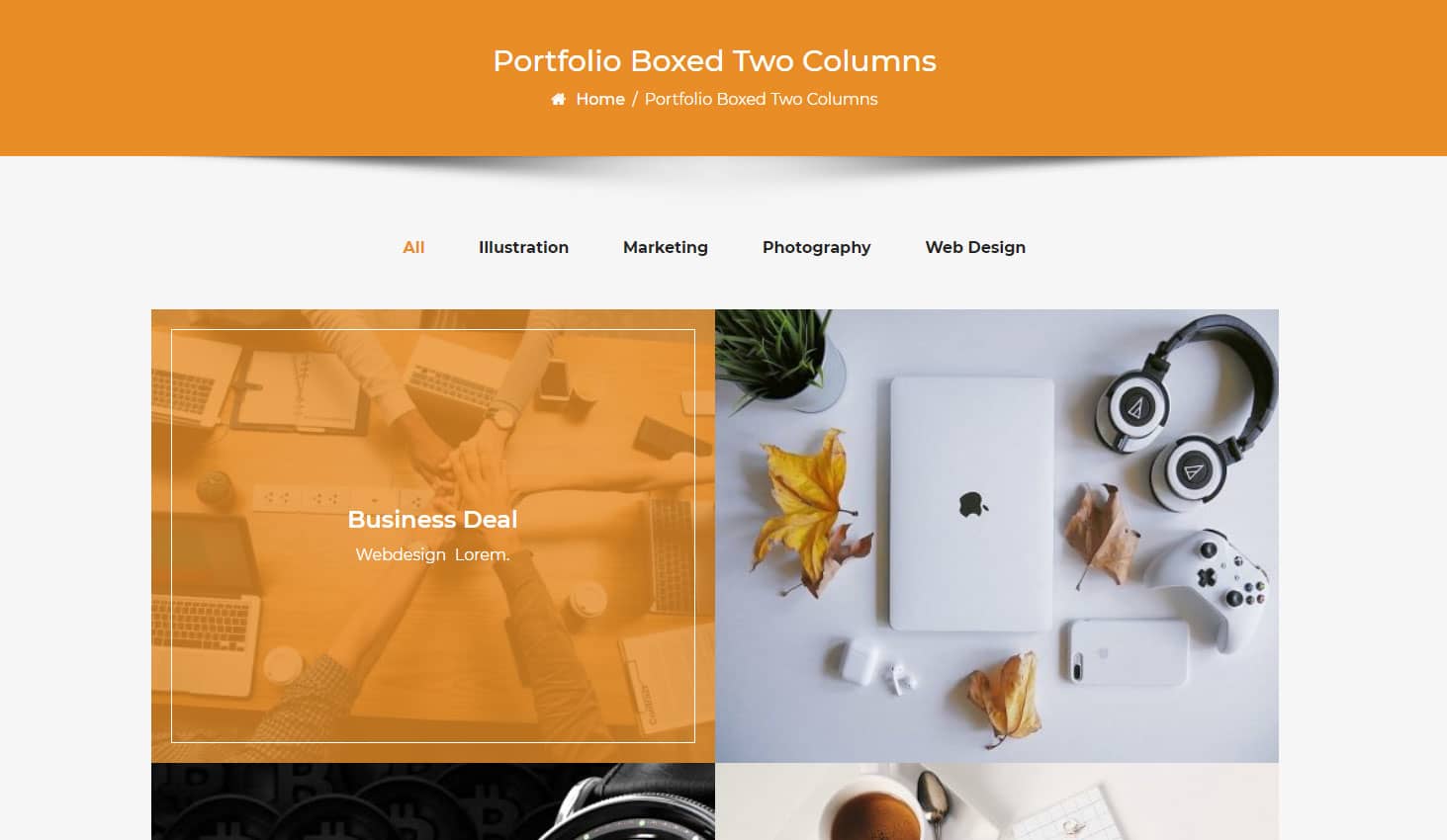 Crypto Premium WordPress Theme For Cryptocurrency Business and Blog Websites - A WP Life - Portfolio Boxed Two Column Layout Template