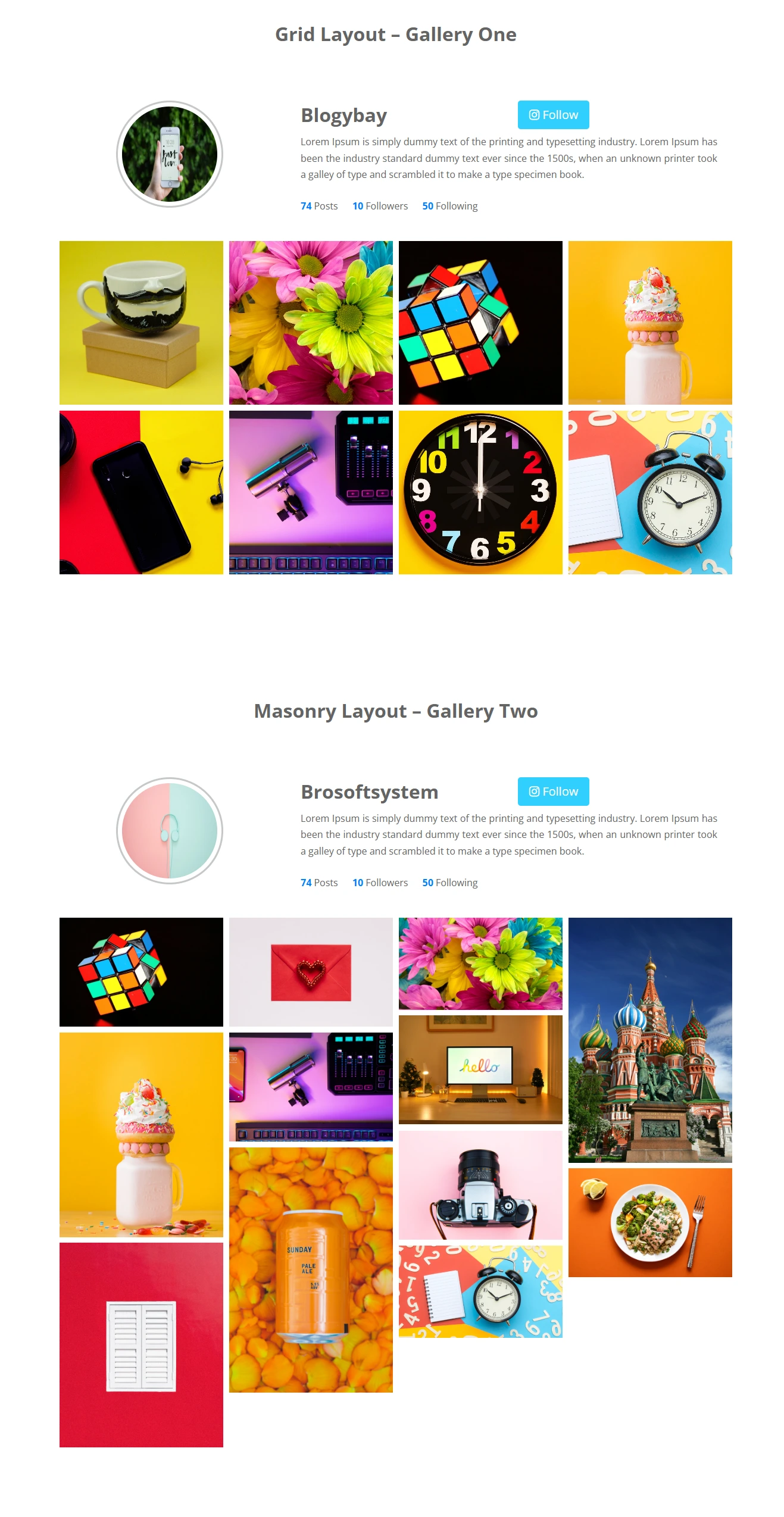Instagram Type Gallery Premium