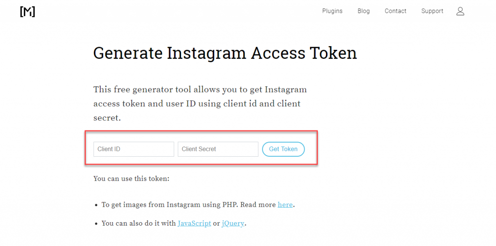 instagram access token