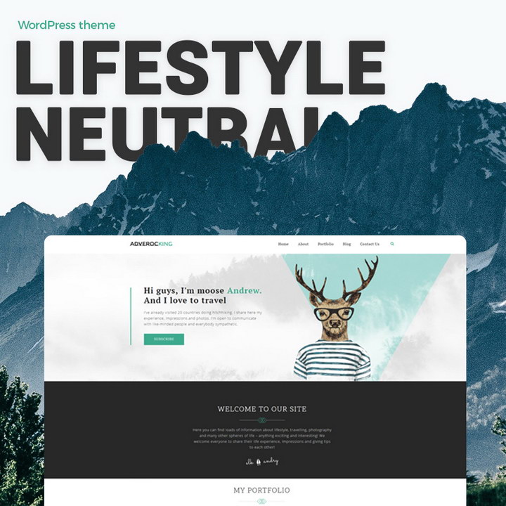 Adverocking - Lifestyle Neutral Elementor WordPress Theme