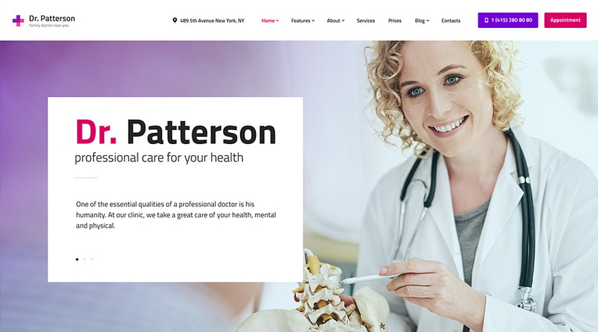 DrPatterson Medicine & Healthcare WordPress Theme