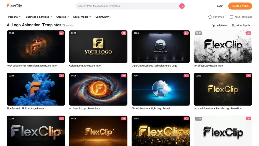 FlexClip AI Logo Animation