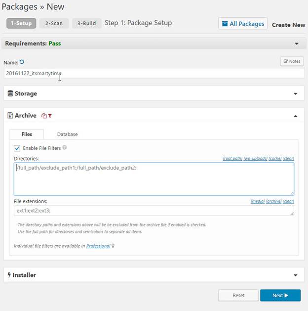 Creating a New Package for WordPress Domain