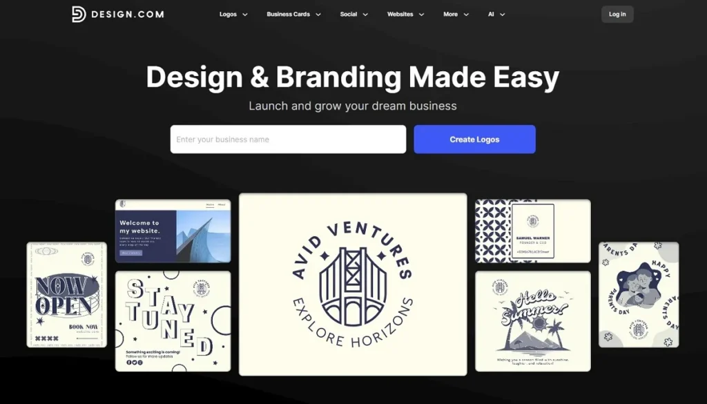 Design Your Company Logo Using AI by Design.com