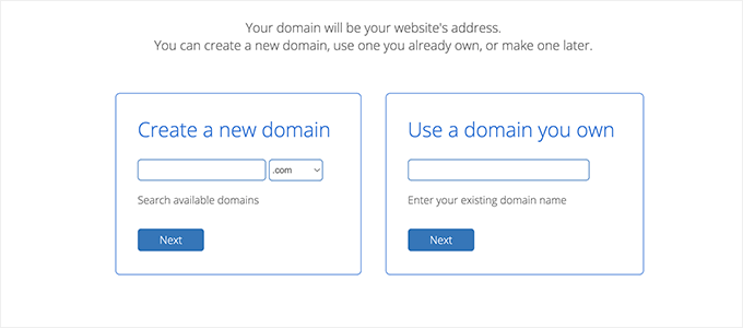 Create a new domain