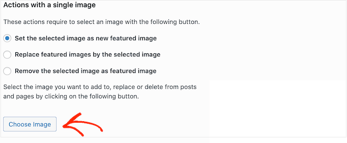 actions with single image