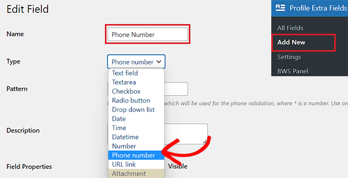 Use Profile Extra Fields