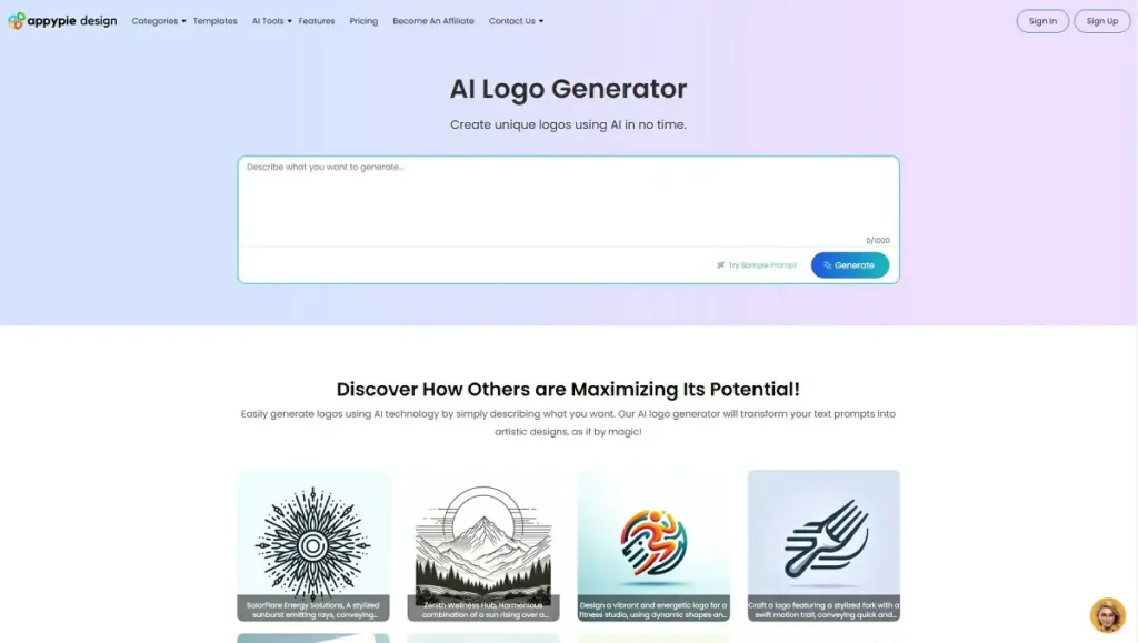 Appy Pie AI Logo Generator