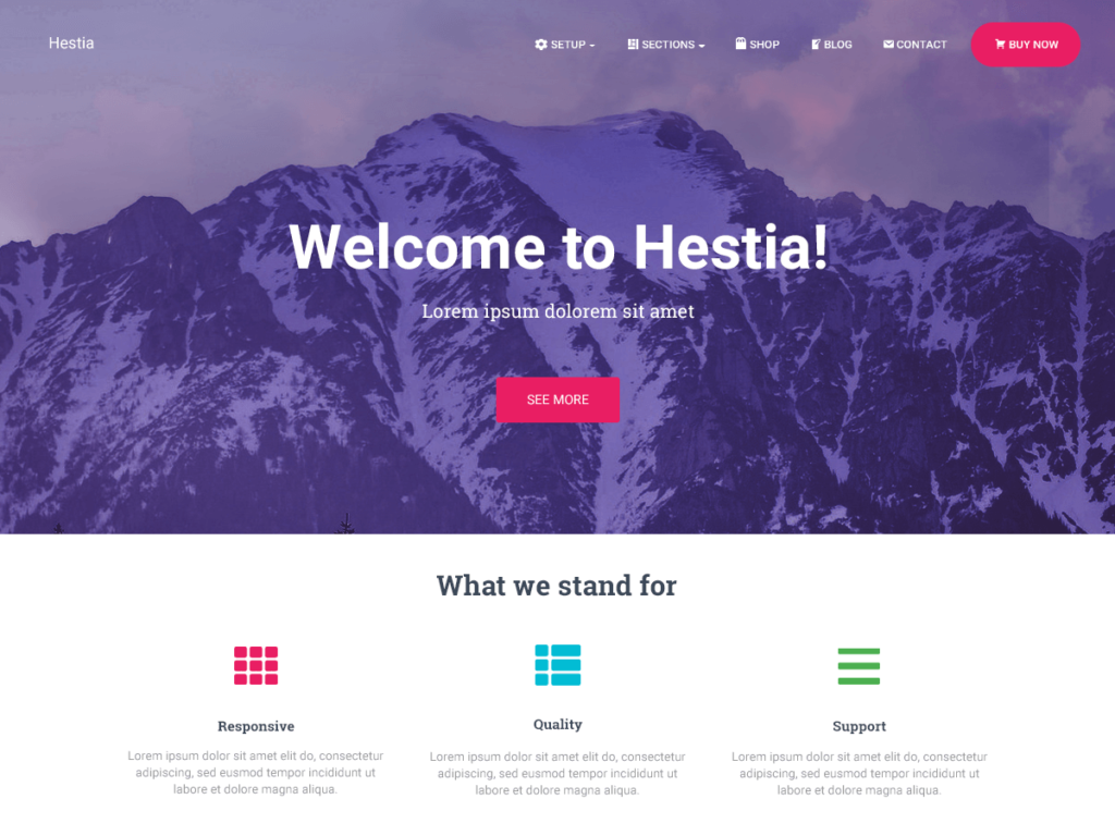 hestia WordPress