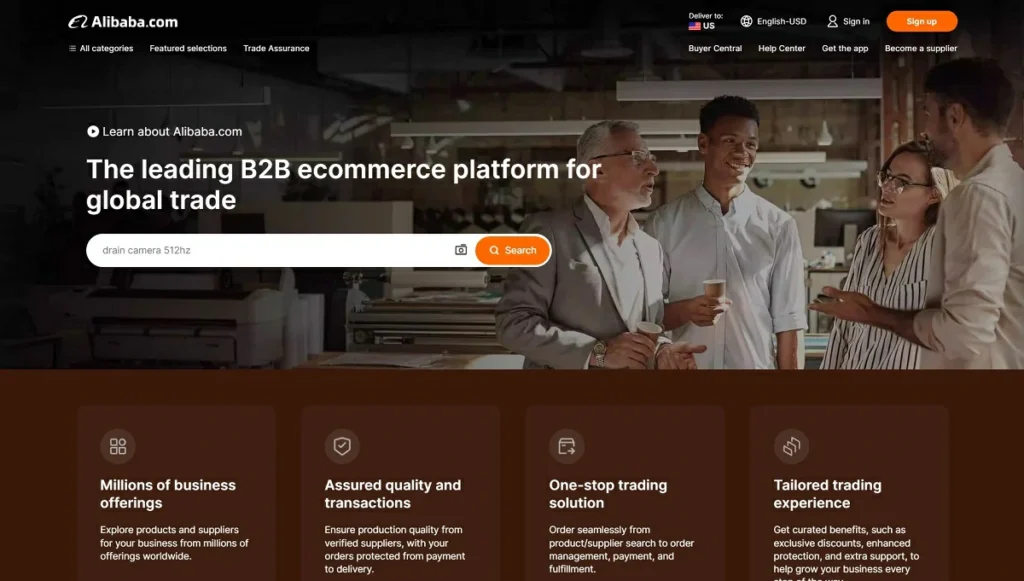 Alibaba business to business platform