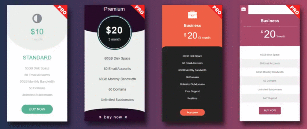 Pricing Table WordPress Plugin by AWP Life