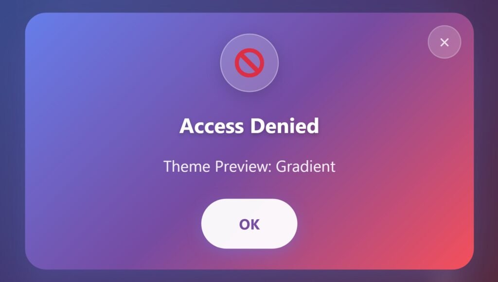 Alert Message - Gradient Theme