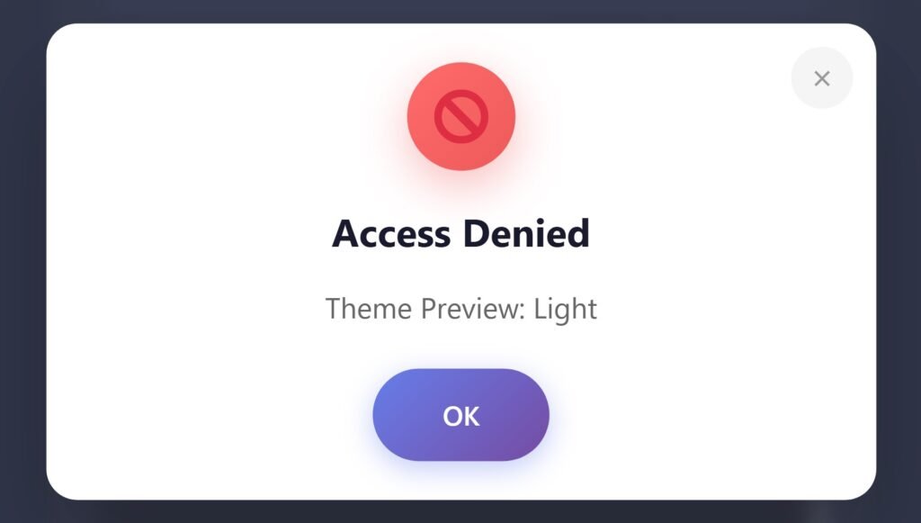 Alert Message - Light Theme