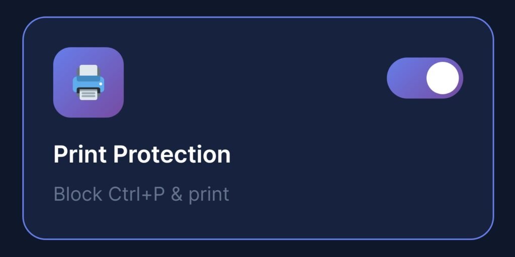 Website Content Print Protection