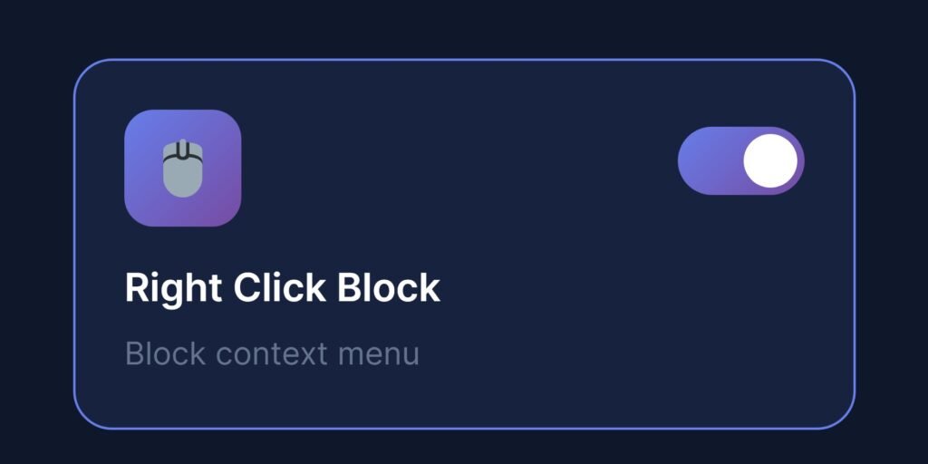 Disable Right Click WordPress Plugin Setting