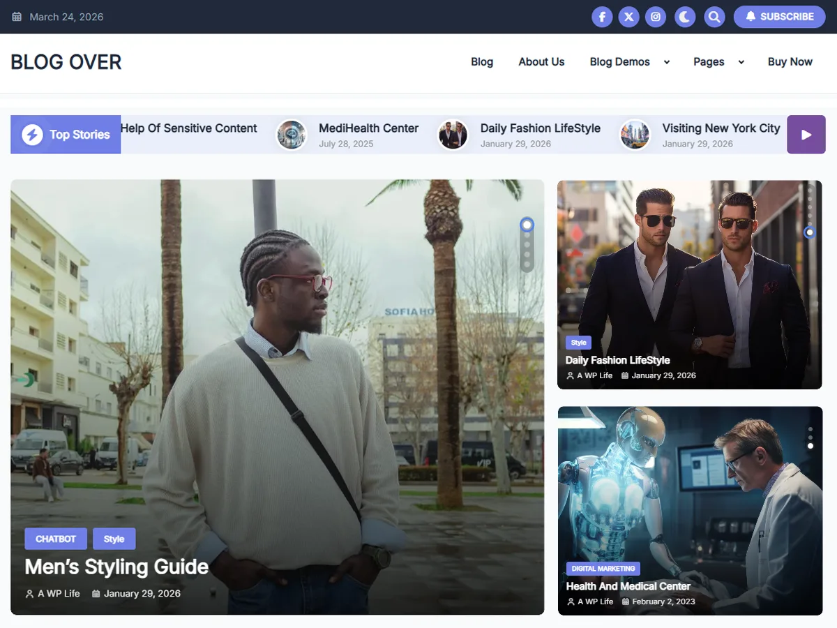 blog over default demo