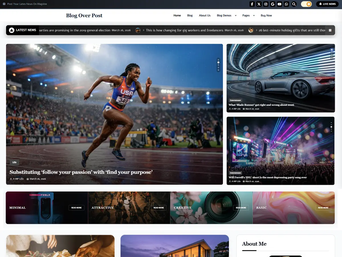 blog over post