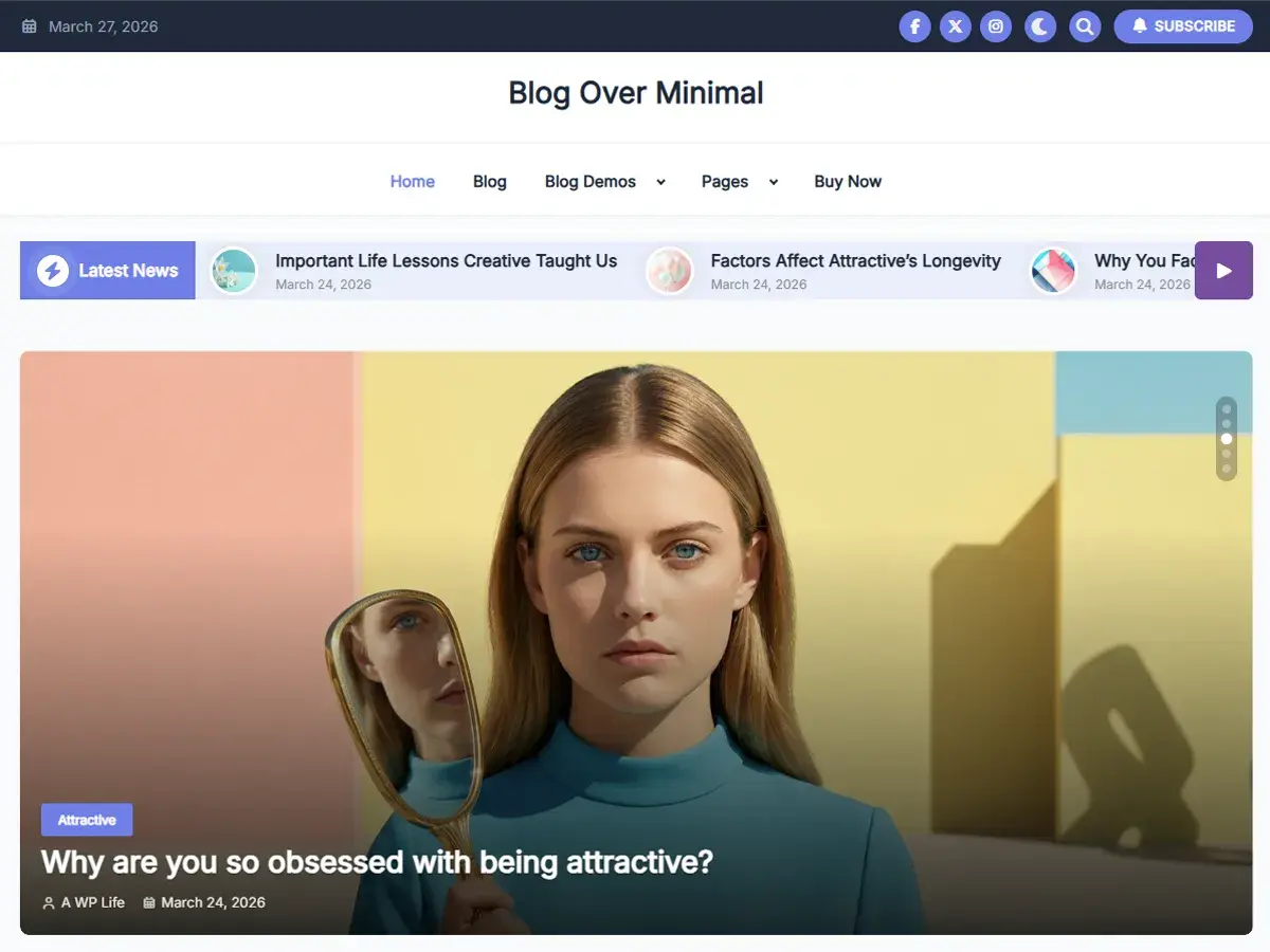 blog over minimal demo