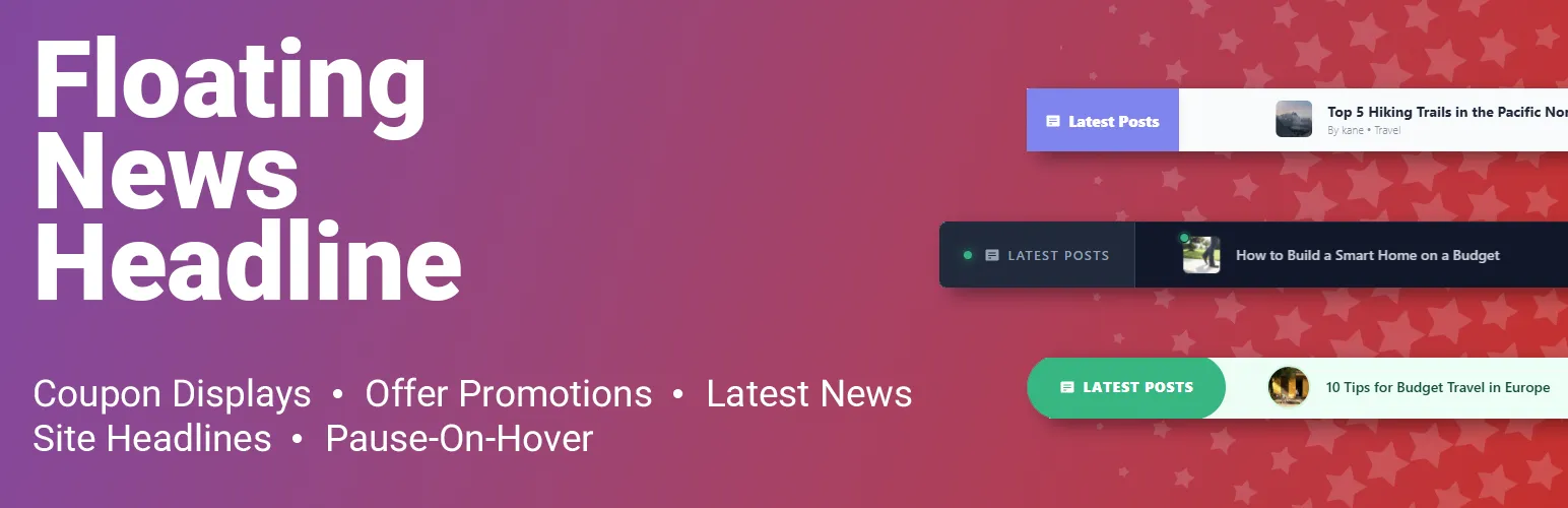 Floating News Headline - The Ultimate Free WordPress News Ticker Plugin You Need in 2026